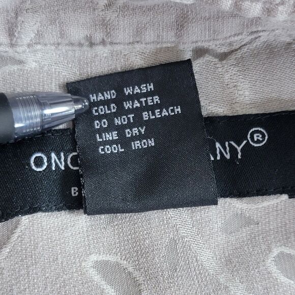 Ono & Company Liberty House Hawaiian Shirt Mens XXL Taupe Leaf Print Silk Blend - Picture 10 of 10